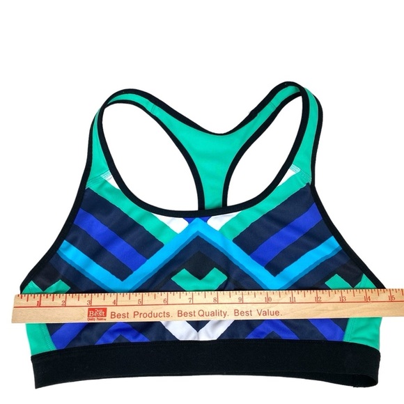 Power Core Sports Bra Med Champion C9 N9649 Wire Free Breezy Green‎ Reversible - Picture 9 of 13